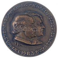 Búza Barna (1910-2010) 1983. "Semmelweis - Michaelis" öntött Br emlékérem. "SEMMELWEI...