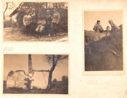 cca 1915-1917 Az Osztrák-Magyar hadsereg keleti fronti harcait megörökítő fotóalbum, számozott (1001...