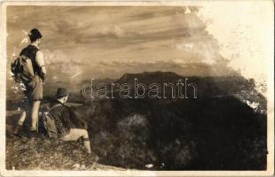 Nagybánya, Baia Mare; Rozsály / Varful Ignis / mountain, hikers (felületi sérülés / surface damage)