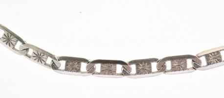 Ezüst(Ag) csillagmintás, lapos nyaklánc, jelzett, h: 50 cm, nettó: 7,9 g