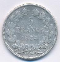 Franciaország 1834A 5Fr Ag "Lajos Fülöp" T:3 ph. France 1834A 5 Francs Ag "Louis Phil...