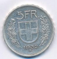 Svájc 1932B 5Fr Ag T:2- Switzerland 1932B 5 Francs Ag C:VF Krause KM#40