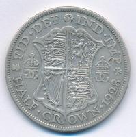 Nagy-Britannia 1928. 1/2C Ag "V. György" T:2-,3 Great Britain 1928. 1/2 Crown Ag "Geo...