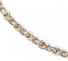 Ezüst(Ag) fantáziaszemes karkötő, jelzett, h: 18,5 cm, nettó: 3,7 g