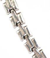 Ezüst(Ag) háromsoros glídes karkötő, jelzett, h: 19 cm, nettó: 4 g