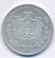 Montenegró 1910. 2P Ag "I. Miklós" T:2- 
Montenegro 1910. 2 Perpera "Nicholas I&quot...