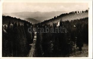 1941 Borszék, Borsec; látkép, út. Fülöp Lajos felvétele / general view, road (EK)