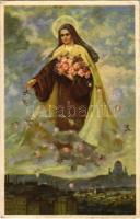 1937 Szent Terézke az égnek rózsaesőt hullató Szentje. Keszthelyi Karmelita Zárda kiadása Szent Terézke orgonája javára / Saint Therese s: Hollós Endre (EB)