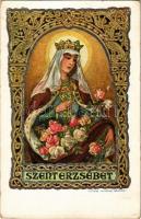 Árpád-házi Szent Erzsébet. Rigler József Ede R.J.E. 16/9. / Die Heilige Elisabeth / Saint Elizabeth of Hungary s: Kátainé Helbing Aranka (EK)