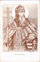Szent István király. Ünnepeljük meg méltóan a Szent Imre évet! 1030-1930 / Saint Stephen, King of Hungary, Hungarian coat of arms s: Márton L. (EK)