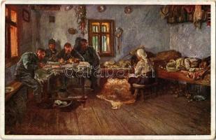 1918 Einquartierung / WWI Austro-Hungarian K.u.K. military art postcard, soldiers. W.R.B. & Co. Galerie Wiener Künstler Nr. 626. (EK)