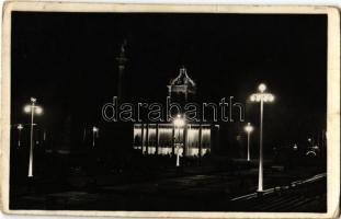 1938 Budapest XXXIV. Nemzetközi Eucharisztikus Kongresszus főoltára este / 34th International Eucharistic Congress, main altar at night (szakadás / tear)