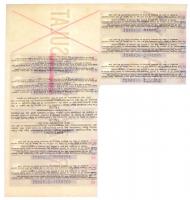 Salgótarján 1944. "Salgó-tarjáni Kőszénbánya Részvény-Társulat" részvénye 750P-ről, szelvé...