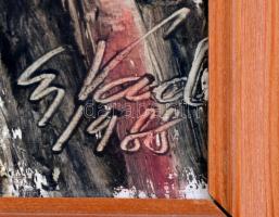 Gy.Vad Erzsébet (1925-2012): Műterembelső, 1988. Olaj, farost, jelezve jobbra lent. Hátoldalán halvá...