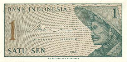 Indonézia 1964. 1s, 5s, 10s, 25s (2x) T:I Összesen 5db!