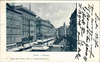 1899 (Vorläufer) Wien, Vienna, Bécs; Graben / street, shops