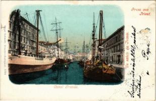 1899 (Vorläufer) Trieste, Canal Grande / port, ships