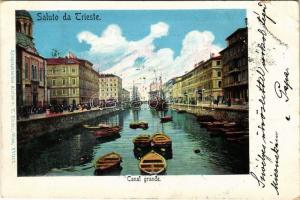 1899 (Vorläufer) Trieste, Canal Grande / port, ships (EK)