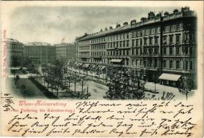 1899 (Vorläufer) Wien, Vienna, Bécs; Kolowratring vom Parkring bis Kärntnerring / street