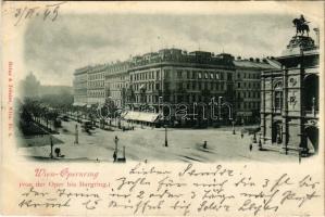 1899 (Vorläufer) Wien, Vienna, Bécs; Opernring von der Oper bis burgring / street (EK)