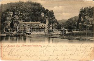1902 Hrensko, Herrnskretschen; general view (EK)
