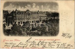 1898 (Vorläufer) Plzen, Pilsen; Hotel Kaiser von Oesterreich (Waldek) (EK)