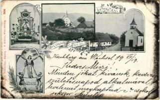 1899 (Vorläufer) Sankt Corona am Wechsel, Unternberg, Inneres O. Kirche, Hl. Corona / church interior. Art Nouveau, floral (EK)