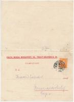 1935 Falta Miksa a Strobentz gyár rt. volt irodafőnöke. Budapest, Thaly Kálmán utca 39. Kinyitható r...