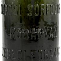 Fővárosi Sörfőző Rt. Kőbányán - Szegedi főraktára - 0,50l feliratú üveg, karcolásokkal, kis kopásokk...