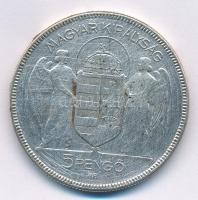 1930. 5P Ag "Horthy jobbra" T:2-,3 Adamo P8