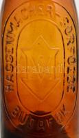 Haggenmacher Sörfőzde - Budafok feliratú üveg, karcolásokkal, kis kopásokkal, m: 28,5 cm