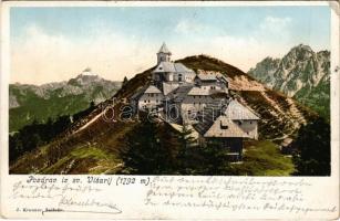 1906 Tarvisio, Tarvis; Monte Santo di Lussari / Sv. Visarje / mountain, church. J. Kranner (EK)