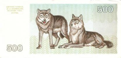 Litvánia 1992. 1T, 500T T:I + 1993. 500T T:I- Felső széle kissé gyűrött