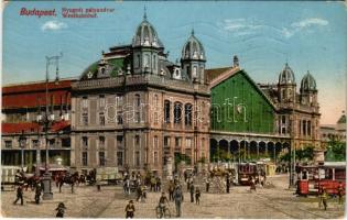 1914 Budapest VI. Nyugati pályaudvar, vasútállomás, villamos, kerékpár + K.u.K. Reservetelegraphen-Betriebsabteilung Nr. 103. (EK)