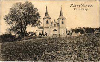 1916 Császárkőbánya, Kaisersteinbruch; templom / Kirche / church (szakadás / tear)