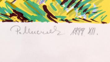 Pollacsek Kálmán (1959-): Szalmahenger II, 1999. Szitanyomat, papír, jelzett, számozott (12/50). Üve...