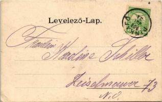 1908 Vasfarkasfalva, Farkasfalva, Wolfau; Fő utca, üzlet, templom. Glatz József kiadása / main stree...