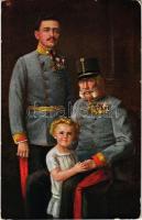 1916 Emperor Franz Joseph, Charles I of Austria and Otto. L&P 2447. (EK)