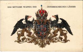 1917 Das mittlere Wappen der Österreichischen Länder / The middle coat of arms of the Austrian countries. Offizielle Karte für Rotes Kreuz, Kriegsfürsorgeamt Kriegshilfsbüro Nr. 285. s: Ströbl (EK)