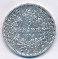 Franciaország 1875A 5Fr Ag, normál verdejel T:2-,3 France 1875A 5 Francs Ag, normal mintmark C:VF,F Krause KM# 820.1