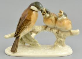 Hutschenreuther porcelán madarak, kézzel festett, jelzett, hibátlan, 15x21 cm