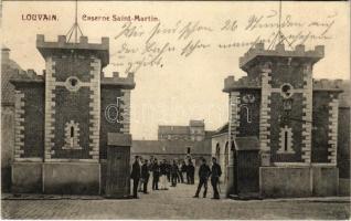 1915 Louvain, Leuven; Caserne Saint-Martin / WWI Belgian military barracks, soldiers (EK)
