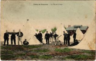 Camp de Sissonne. La Vie au Camp / WWI French military camp, soldiers with tents (EK)