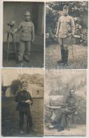 9 db I. világháborús katonai fotólap + 1 fotó
