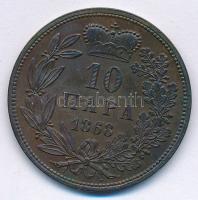 Szerbia 1868. 10p Br "III. Mihály" T:1-,2 ph.
Serbia 1868. 10 Para Br "Michael III&q...