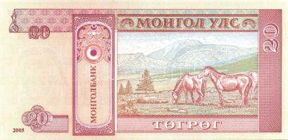 Mongólia 2000-2005. 10T, 20T, 50T, 100T T:I Összesen 4 klf db!