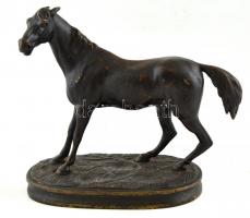 Ló szobor, jelzés nélkül, bronz, m: 27 cm h: 25 cm
