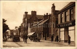 Kirkwall, Broad Street, automobile, bicycle, Peace & Low
