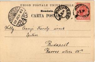 1901 Curtea de Arges, Monastirea Curtea de Arges. Vedere din spre partea Sanctuarului (Est) / Romani...