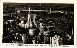 New York, Triboro Bridge, Hell Gate Bridge, New York Hospital. Wm. Frange